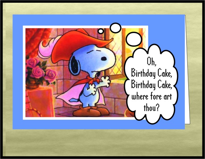 song birthday with snoopy e card very funny